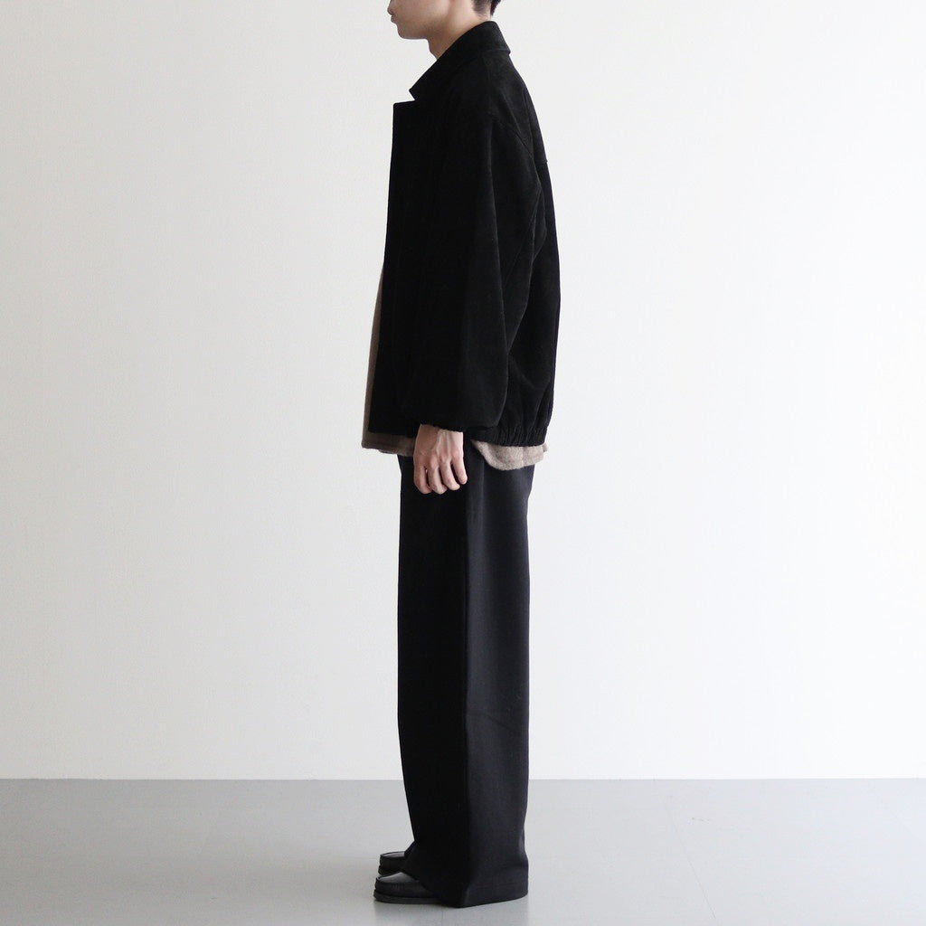YAK/COTTON SWEAT EASY TROUSERS #BLACK [ST.1288]