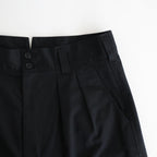 綿サテンストレートパンツ #BLACK [HP-P025-051]