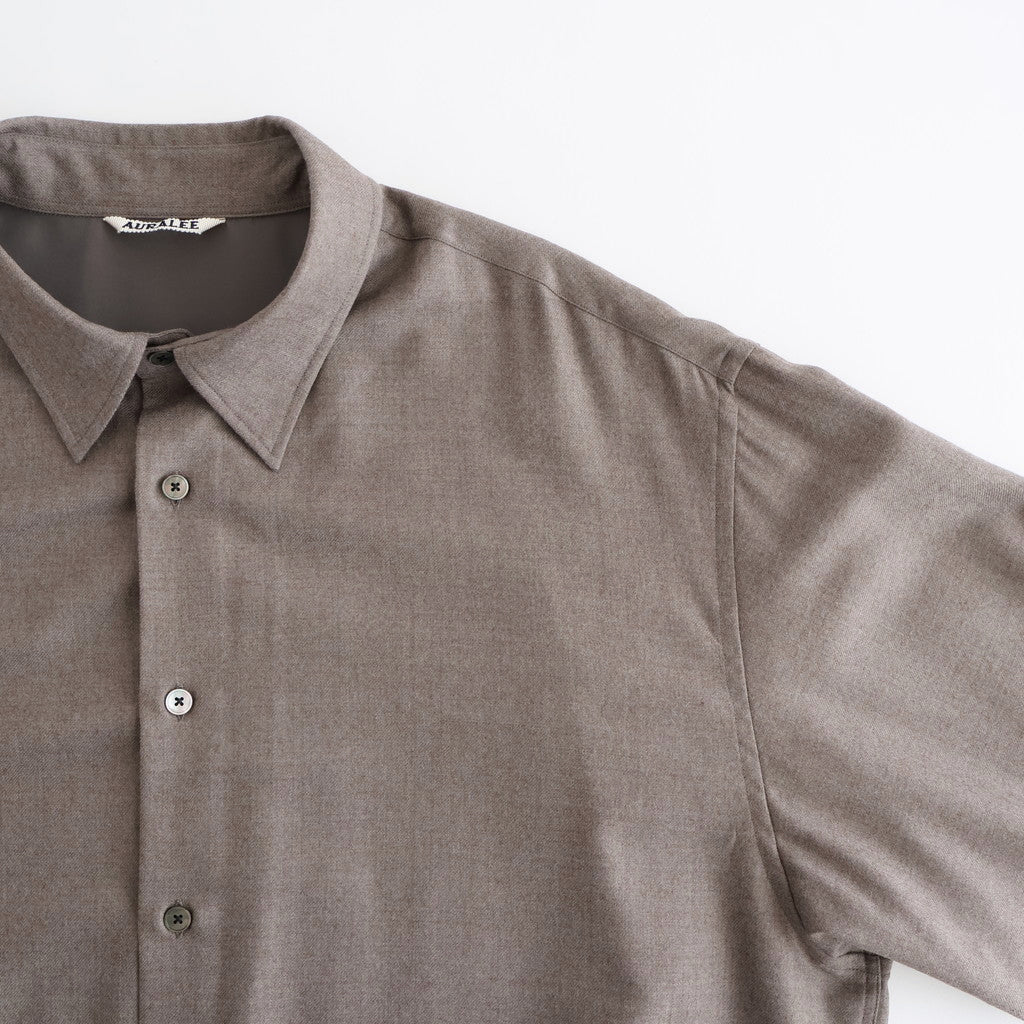 SUPER LIGHT WOOL SHIRT #TOP BROWN [A25AS01OS] – ciacura