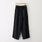 VIS/LI TWILL WIDE EASY TROUSERS #BLACK [ST.1156]