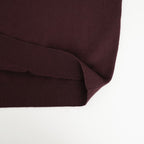HIGH TWIST WOOL KNIT V-NECK P/O #RED BROWN [A26AV04CK]