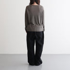 LINEN 14G Pull Over #GREY KHAKI [I26SS-K3]