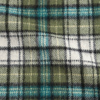 CASHMERE CHECK LONG STOLE #MOSS GREEN CHECK [A26AM02SL]