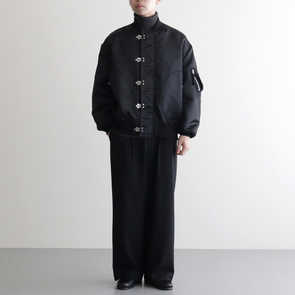 綿ナイロンダブルツイルブルゾン #BLACK [HP-J003-051]