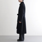 SUPER FINE WOOL MOSSER SOUTIEN COLLAR COAT #BLACK [A25AC01WM]