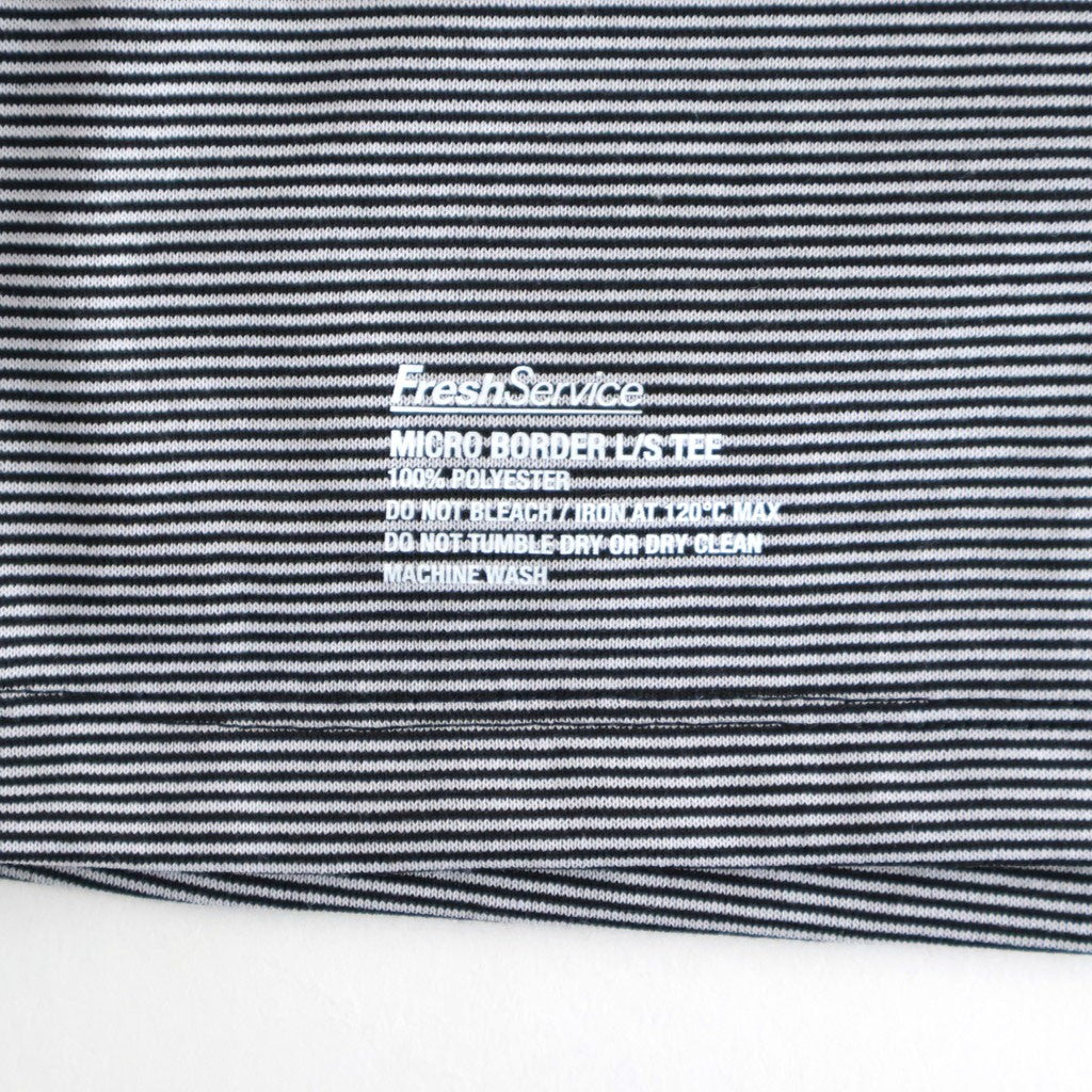 MICRO BORDER L/S TEE #WHITE × BLACK [FSC261-70168]