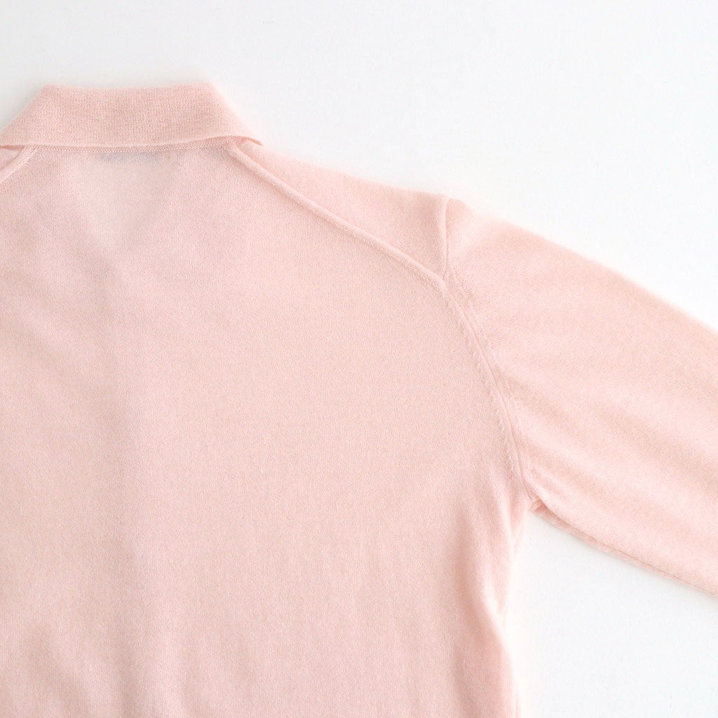 HIGH GAUGE SOFT CASHMERE KNIT SHIRT CARDIGAN #LIGHT PINK [A26AC03SM]