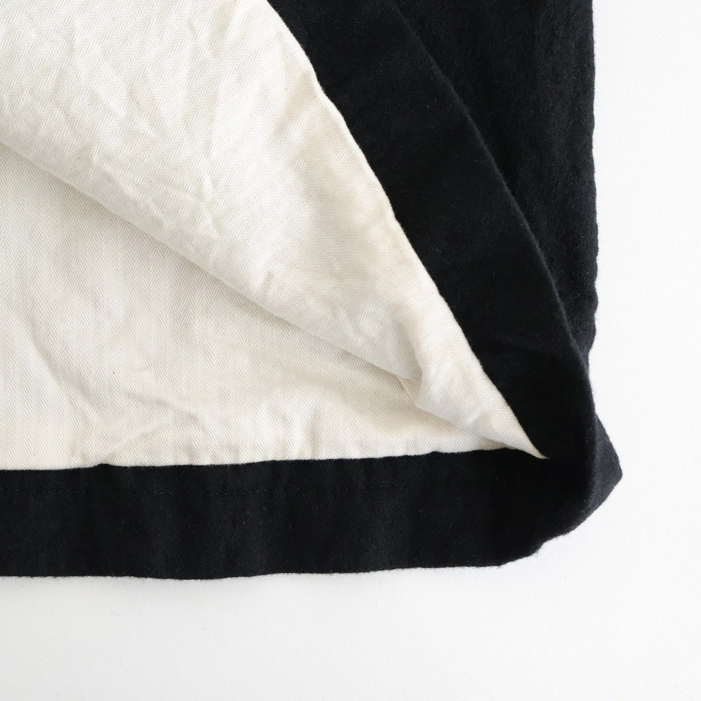 ウールサージ 製品縮絨コート #BLACK [HP-C101-051]