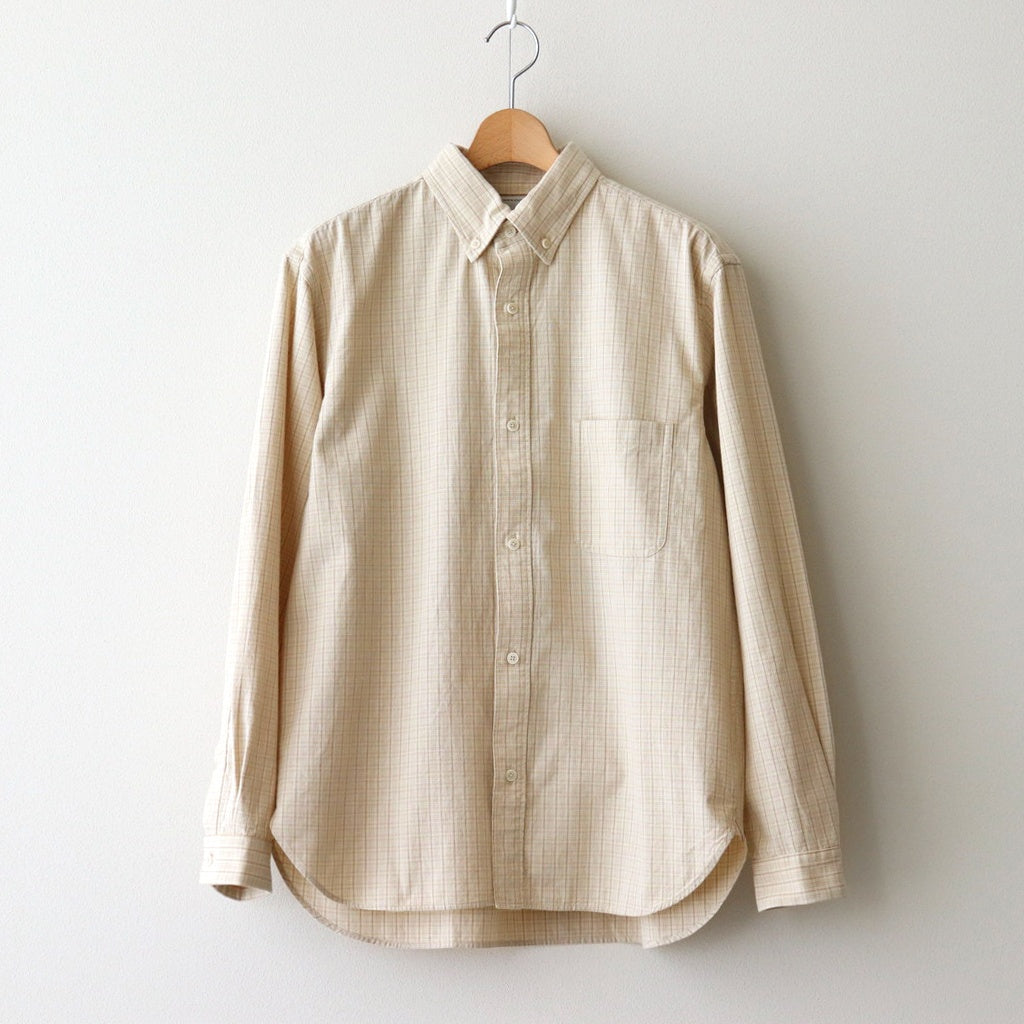 BUTTON SHIRT B.D #kusaki khaki-ch (olive) [15106]