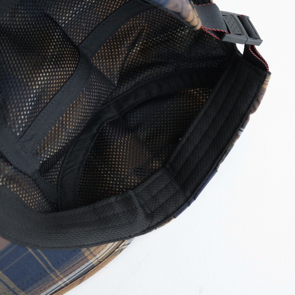 BRIEFING 綿エステルチェック キャップ #BROWN [HQ-K602-051]