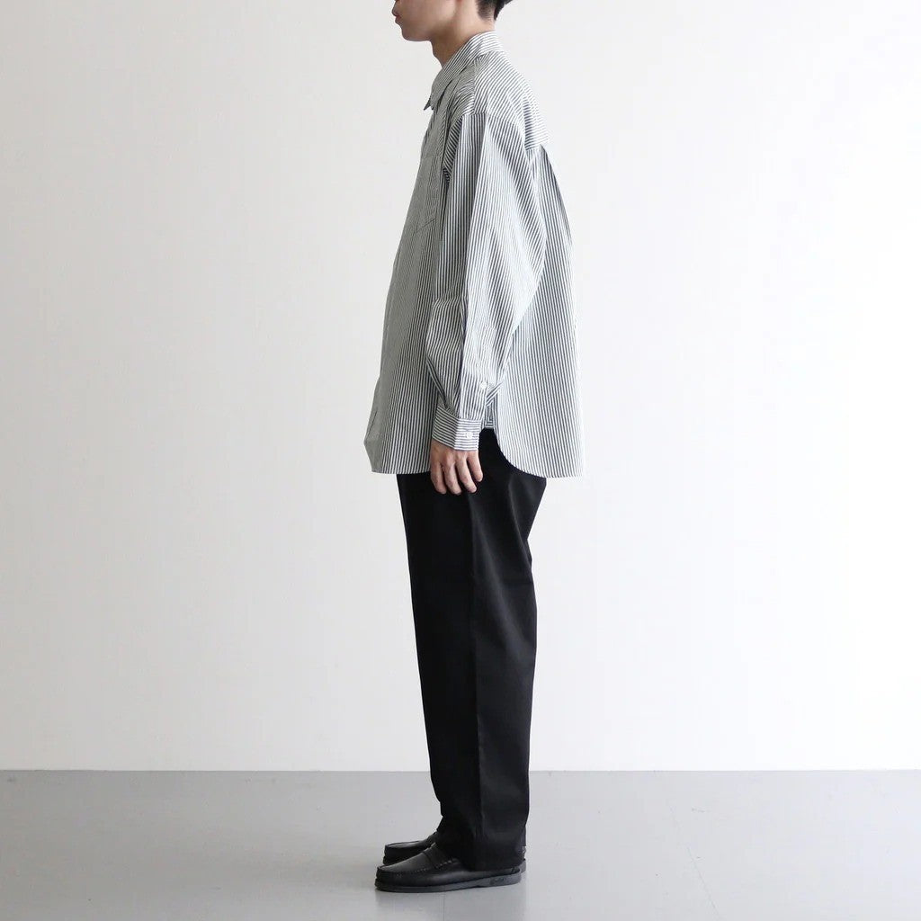 CORPORATE UNIFORM L/S SHIRT #GREEN STRIPE [FSC254-50021B]