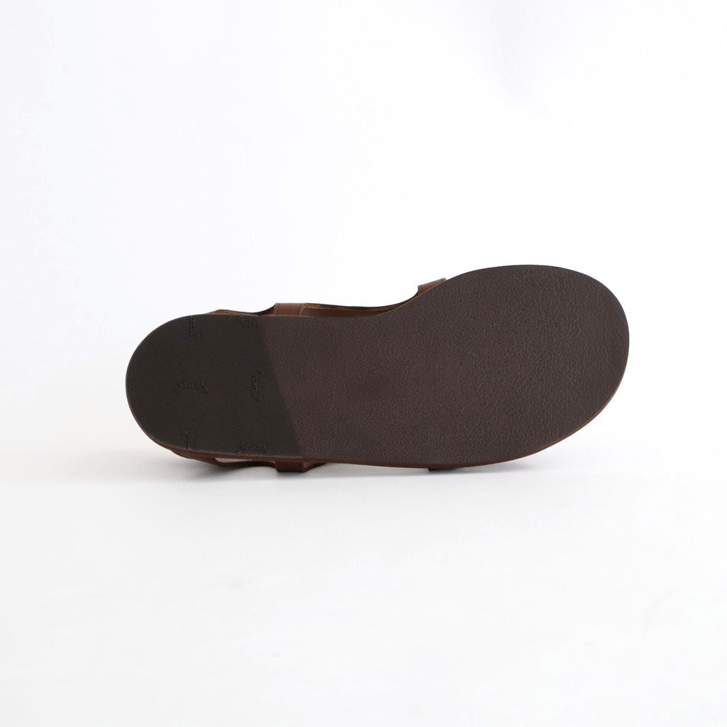 靴 SOFT LEATHER DOUBLE STRAP SANDALS 28cm SOFT LEATHER DOUBLE STRAP SANDALS #BROWN [A26SS06QD] - ciacura