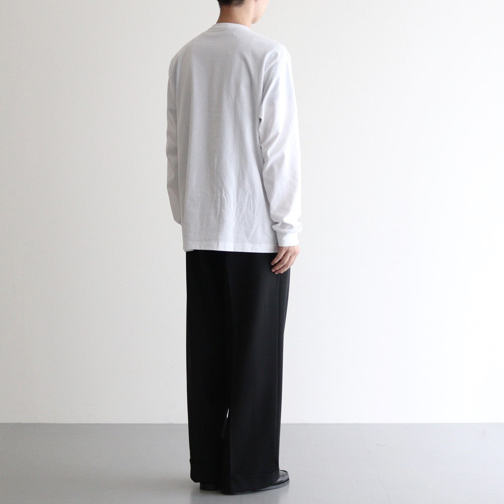 Flow Wide Turn-up Pants #Black [AOEFPT012]