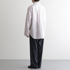 Cotton & Lyocell Lounge Shirt #White & Burgundy Plaid [OFH010SH22]