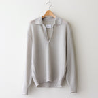 SHEER LIGHT KNIT SKIPPER LS #PALE GREY [ST.1150]