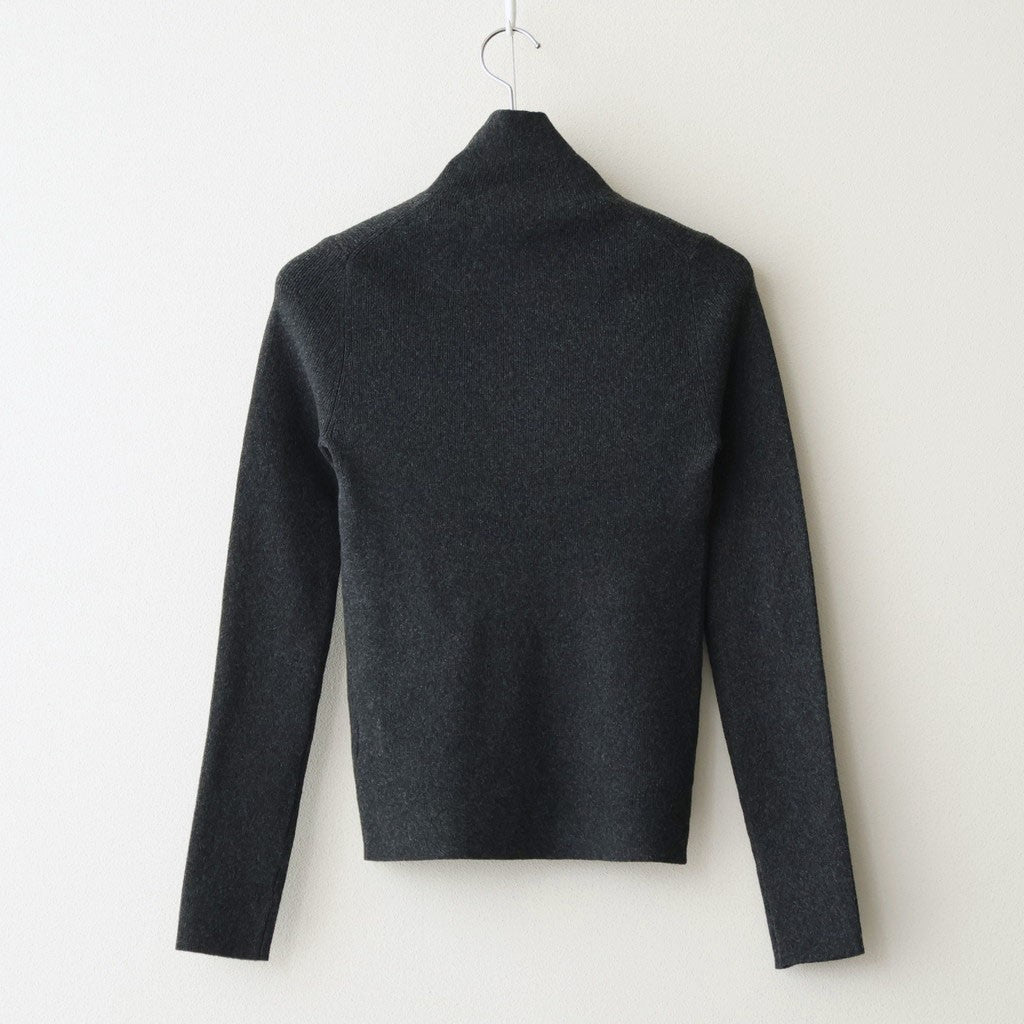 Halfzip Rib Knit #D/GRY [12610506]
