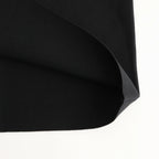 COTTON SILK STRETCH DOUBLE FACE KNIT SKIRT #BLACK [A25SS02WF]