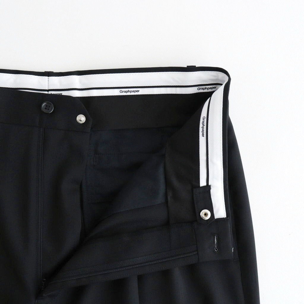 Melange Herringbone Pleated Wide Trousers #BLACK [GM261-40332]