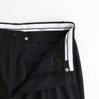 Melange Herringbone Pleated Wide Trousers #BLACK [GM261-40332]