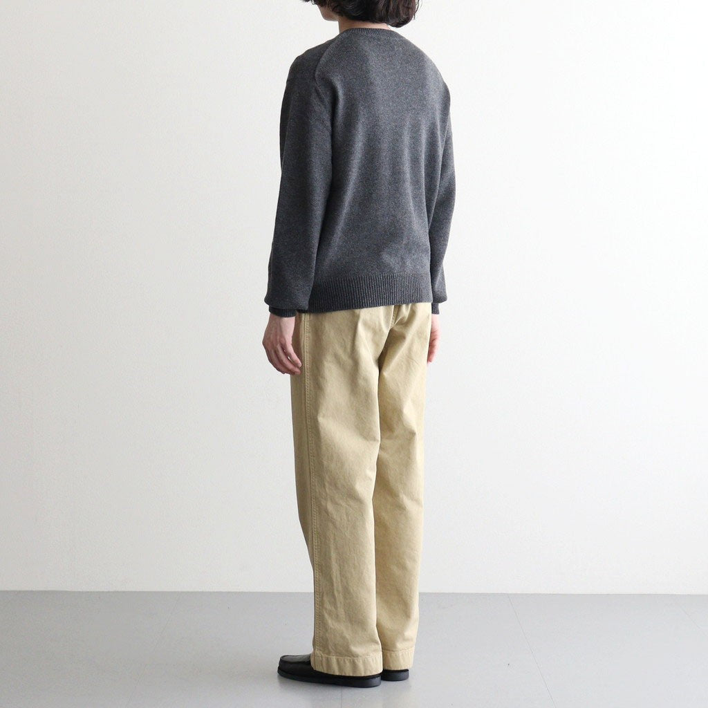 LIGHT CASHMERE KNIT V-NECK P/O #CHARCOAL [A26AV03CJ]