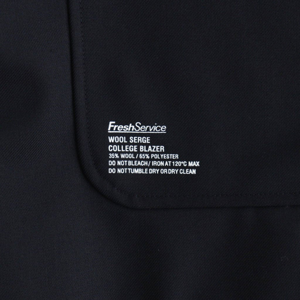 WOOL SERGE COLLEGE BLAZER #NAVY [FSC261-10212]