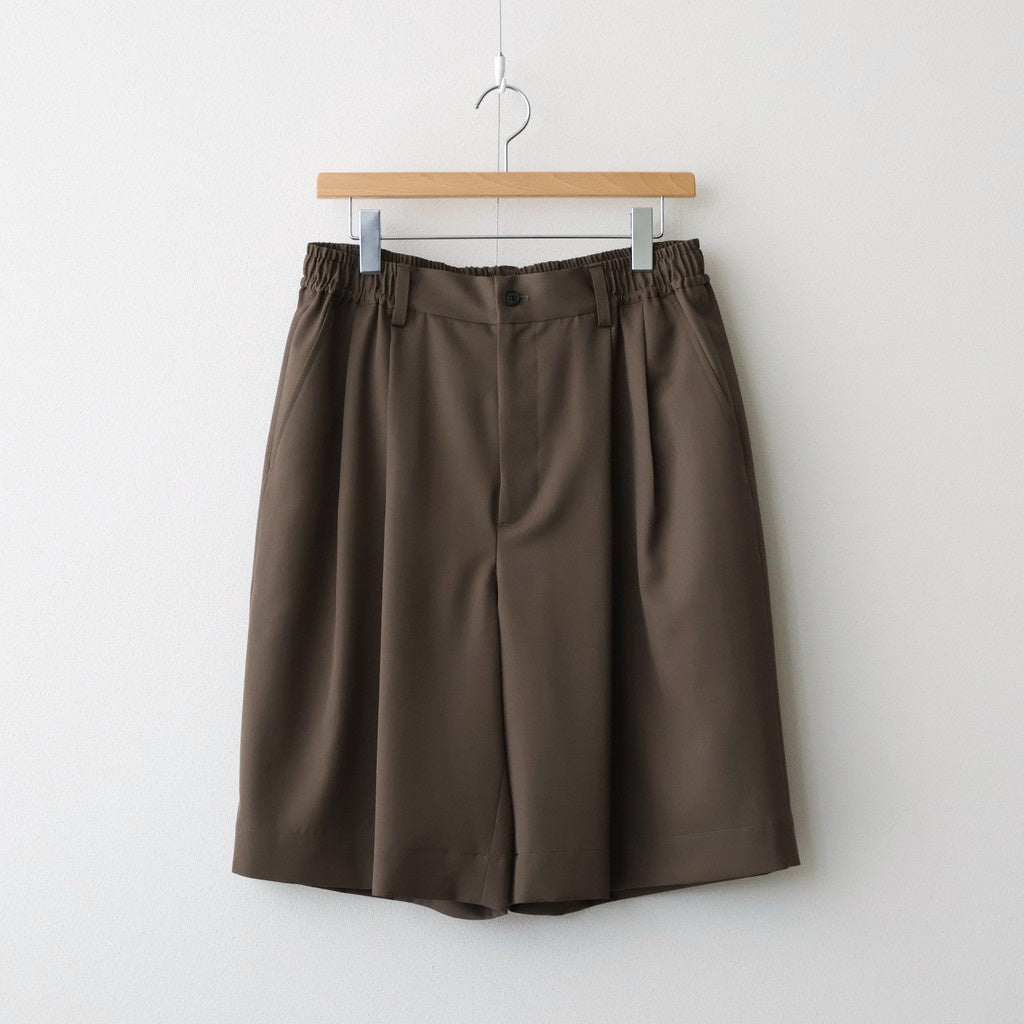 WIDE EASY SHORT TROUSERS #DARK BEIGE [ST.1435]