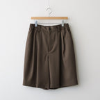 WIDE EASY SHORT TROUSERS #DARK BEIGE [ST.1435]