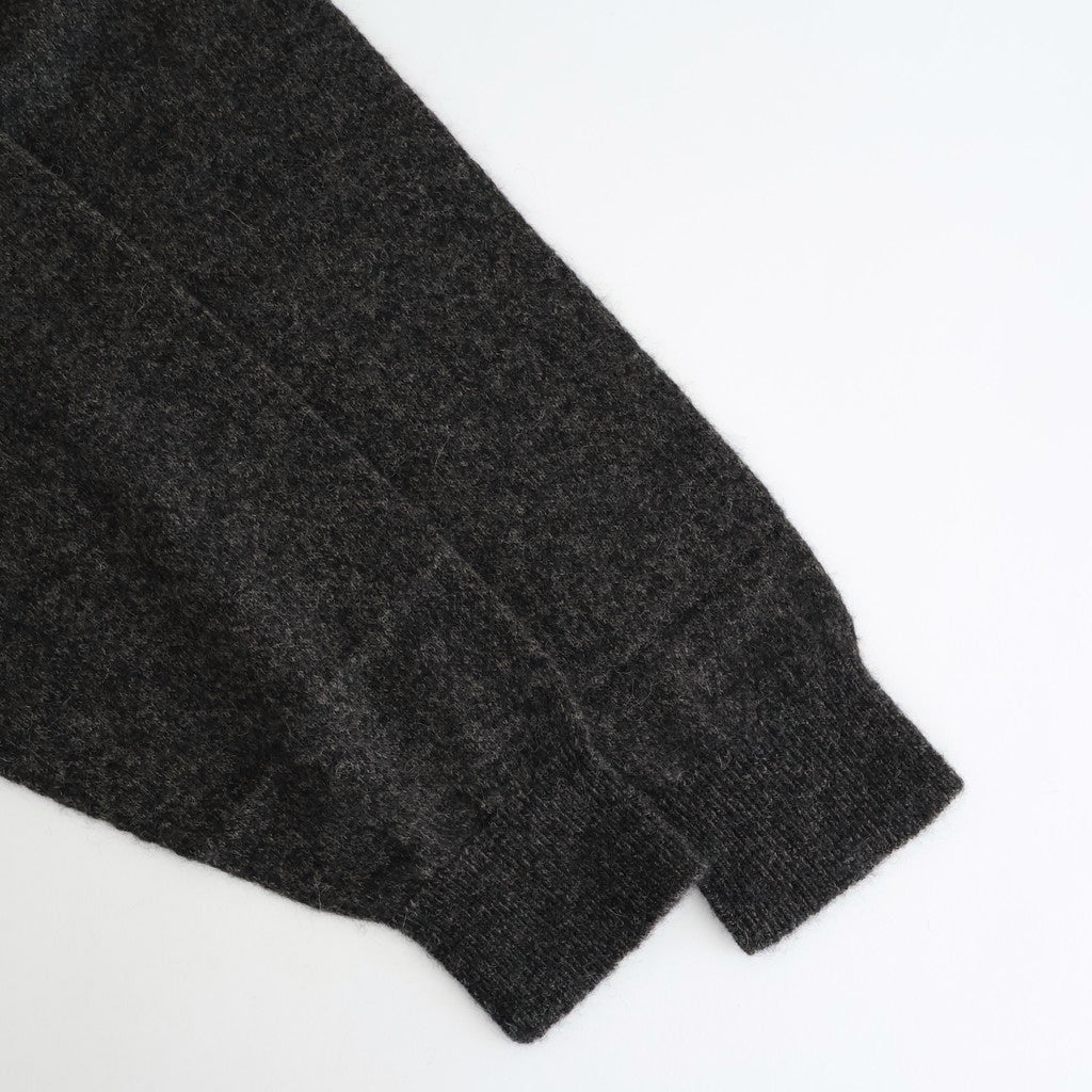 WOOL/ALPACA KNIT LOOSE TURTLE NECK PO #CHARCOAL [ST.1295]