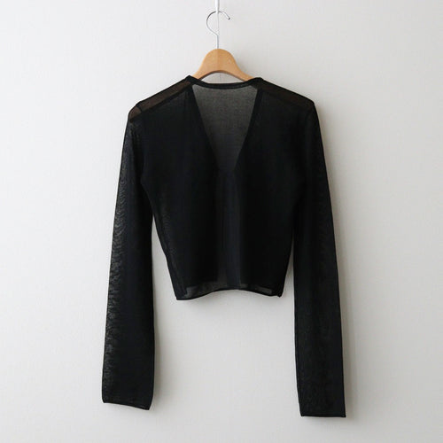 Compact Sheer Knitcardigan #BLK [12610515]