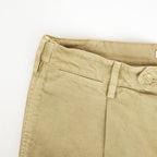 GARMENT-DYED FINX CHINO ONE-TUCK WIDE PANTS #LIGHT BEIGE [A26AP01CP]