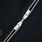 BATONER ウール梳毛片畔 Vネックカーディガン #NAVY [HR-N002-051]
