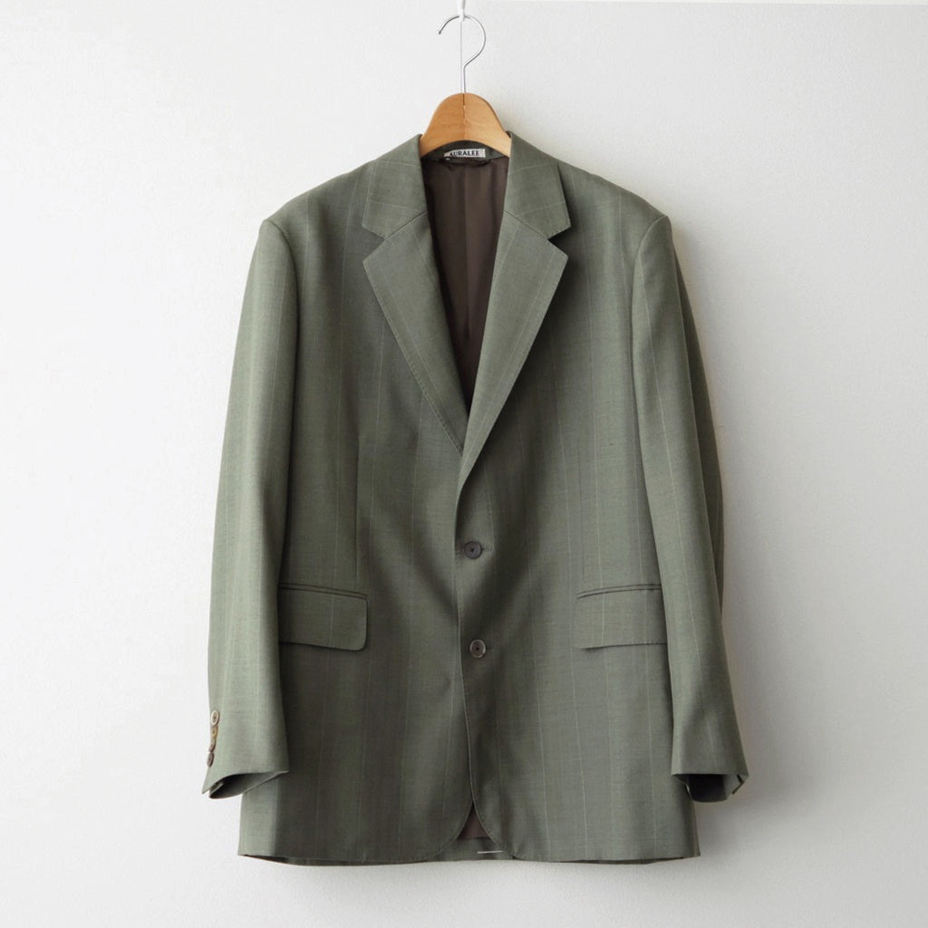 BLUEFACED WOOL JACKET #OLIVE GRAY STRIPE [A26AJ03BS]