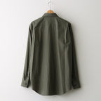 WASHED FINX TWILL SHIRT #DARK OLIVE [A26AS01TN]