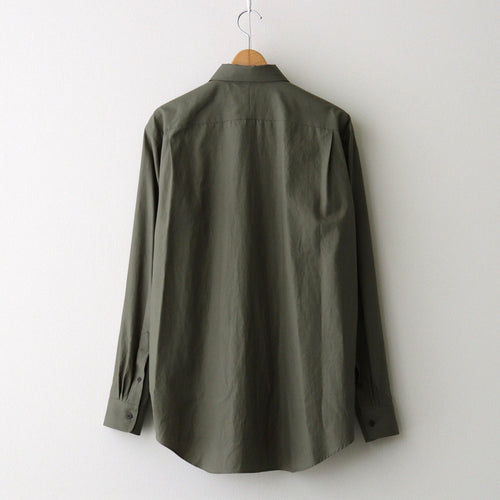 WASHED FINX TWILL SHIRT #DARK OLIVE [A26AS01TN]