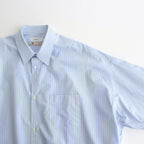 SIDOGRAS L/S Oversized Regular Collar Shirt #SAX STRIPE [GM252-50010]