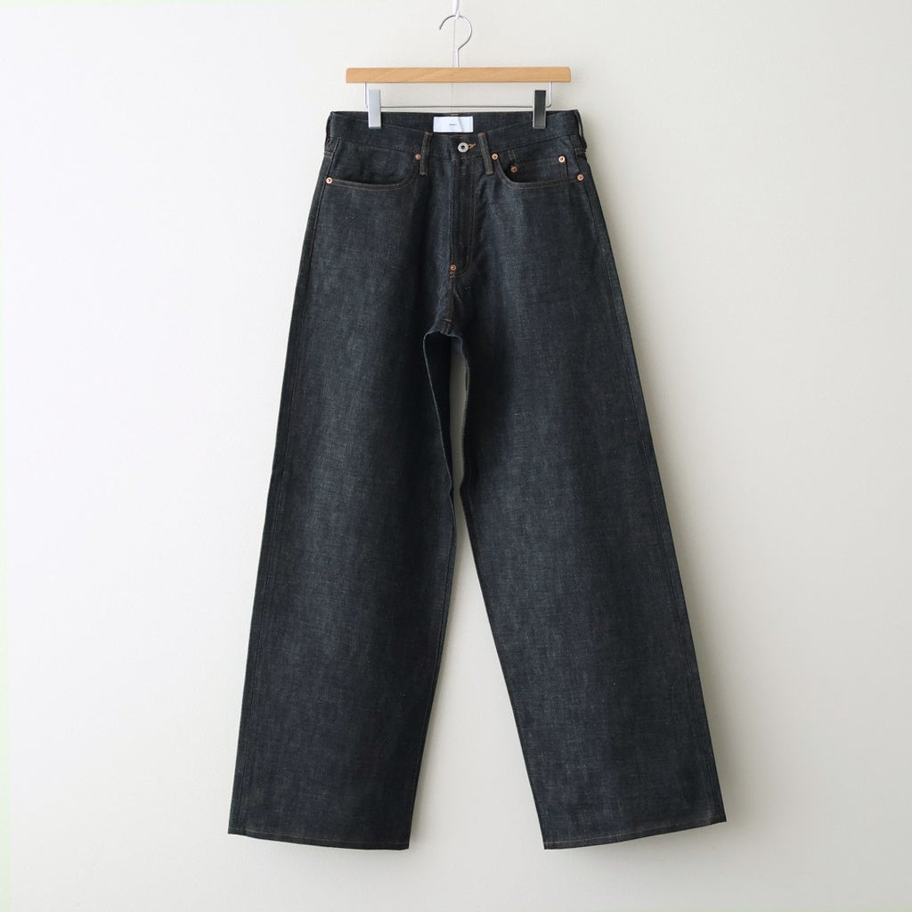 MODERN DENIM PANTS WIDE CUT #RIGID INDIGO [MODERN002]