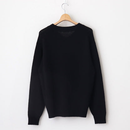 SUMMER CASHMERE KNIT V-NECK P/O #BLACK [A25SV02CK]