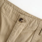 綿サージ 多素材MIX 製品加工 パンツ #BEIGE [HQ-P025-051]