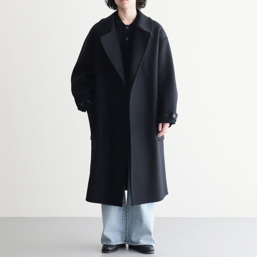 Wool Cashmere Double Breasted Rever Coat #Black [YK26FW01317C]