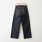 SULFUR DYED OXFORD VINTAGE WIDE PANTS #BLACK [ST.1395]