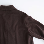 SUPER FINE WOOL MOSSER SHAWL COLLAR COAT #TOP BROWN [A26AC02WM]