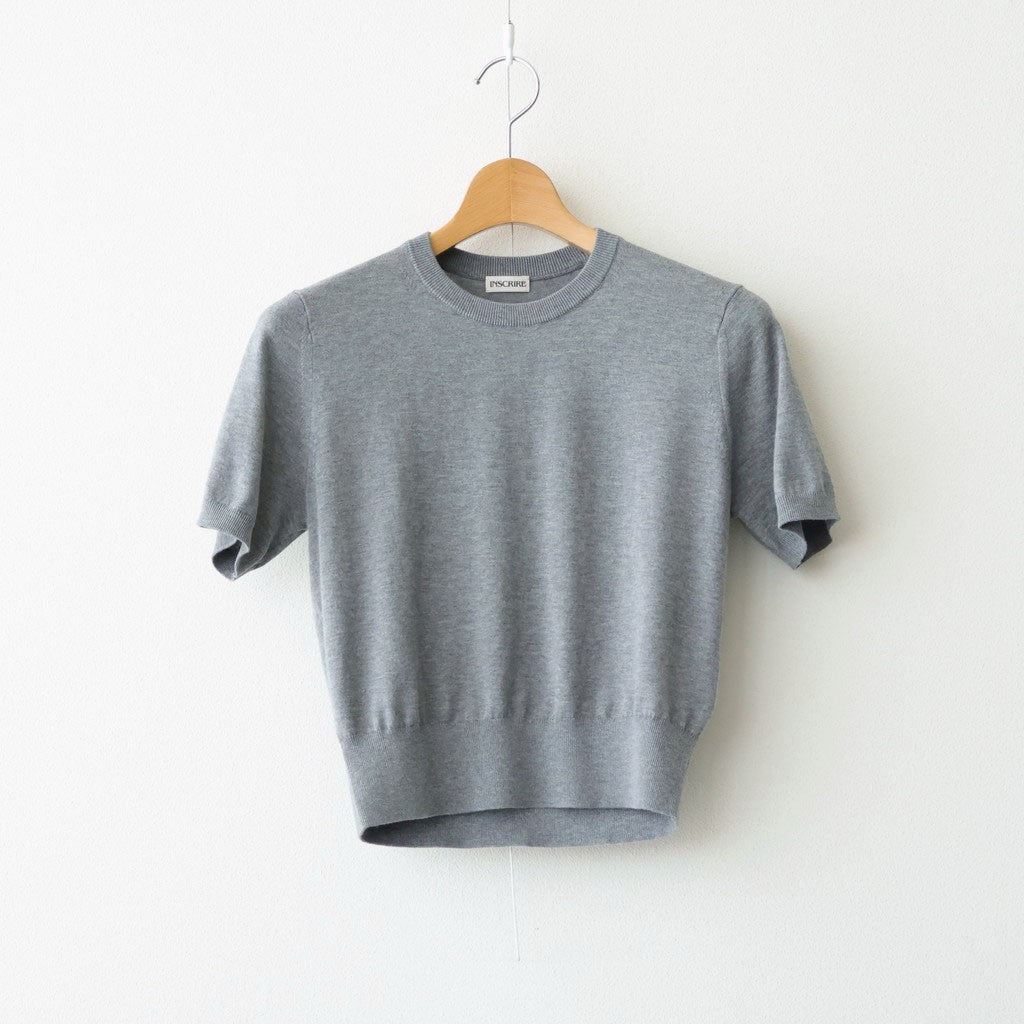 Cotton 14G Short Sleeve #GREY [I26SS-K5]