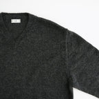 Baby Alpaca V-neck Sweater #Charcoal [YK26FW01379S]