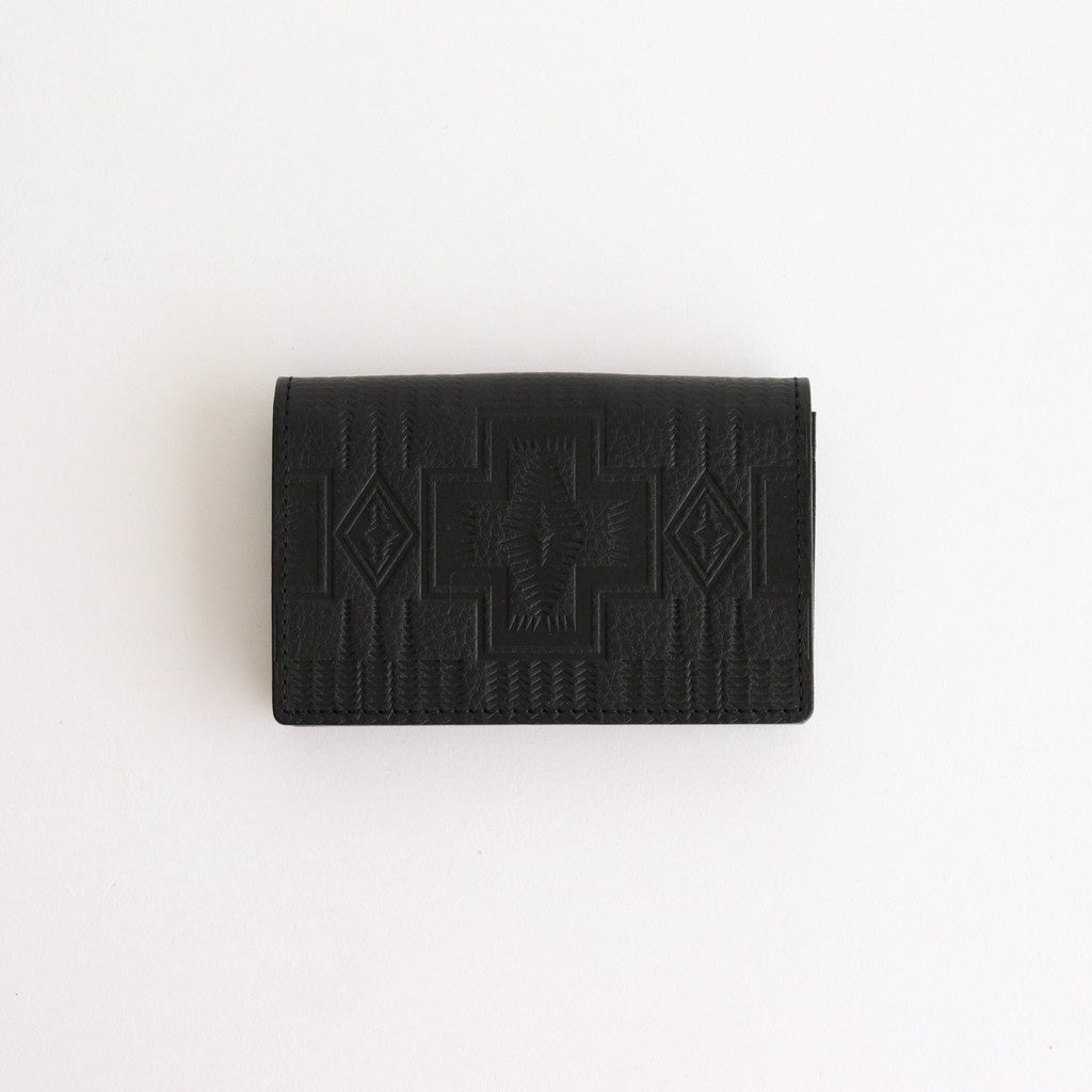 Pendleton - folded card case #black/Harding emboss [pd-c-fcc]