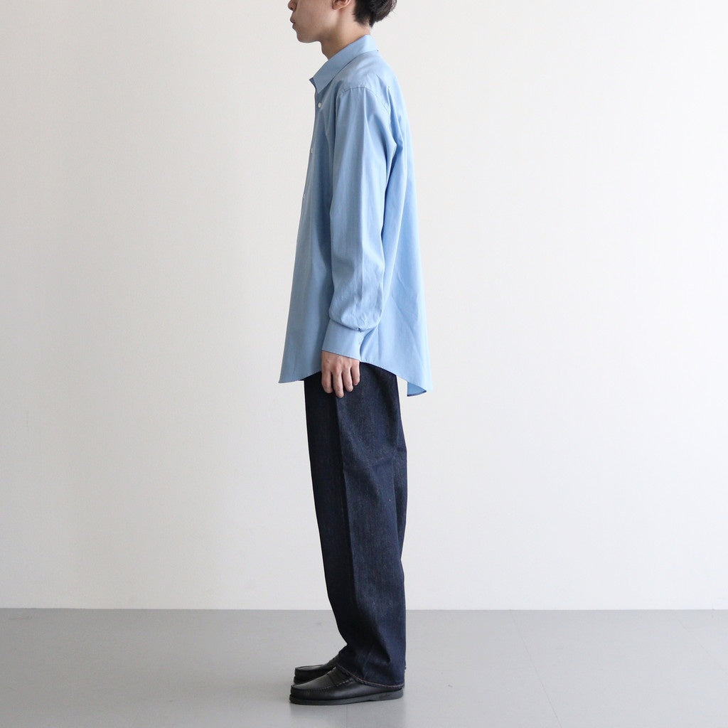 WASHED FINX TWILL SHIRT #BLUE [A25AS01TN]