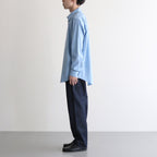 WASHED FINX TWILL SHIRT #BLUE [A25AS01TN]