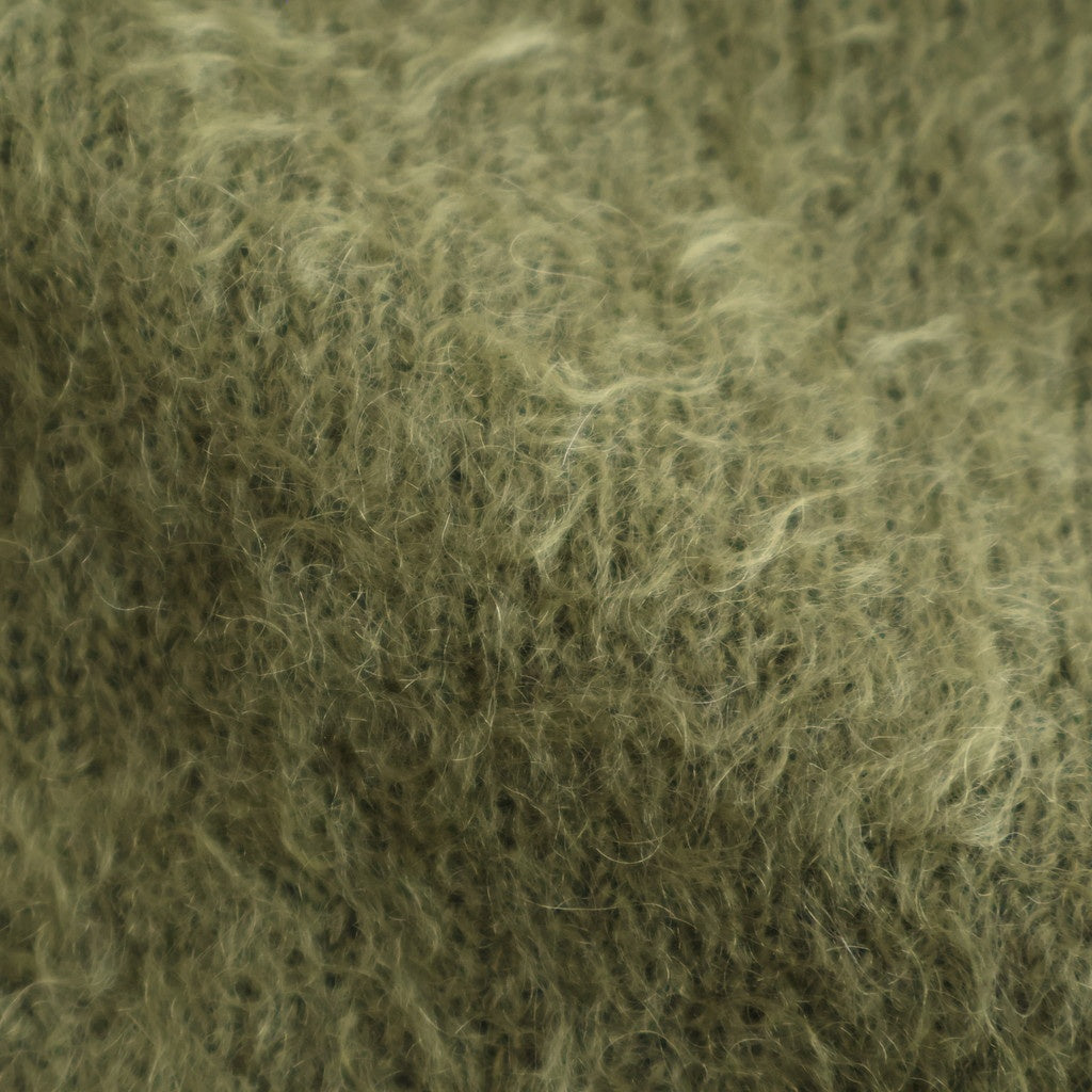 BRUSHED SUPER KID MOHAIR KNIT POLO #OLIVE [A25AP01KM] - ciacura