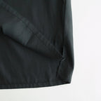 CUPRO TWILL OVERSIZED OPEN COLLAR SS SHIRT #BLACK [ST.1462]