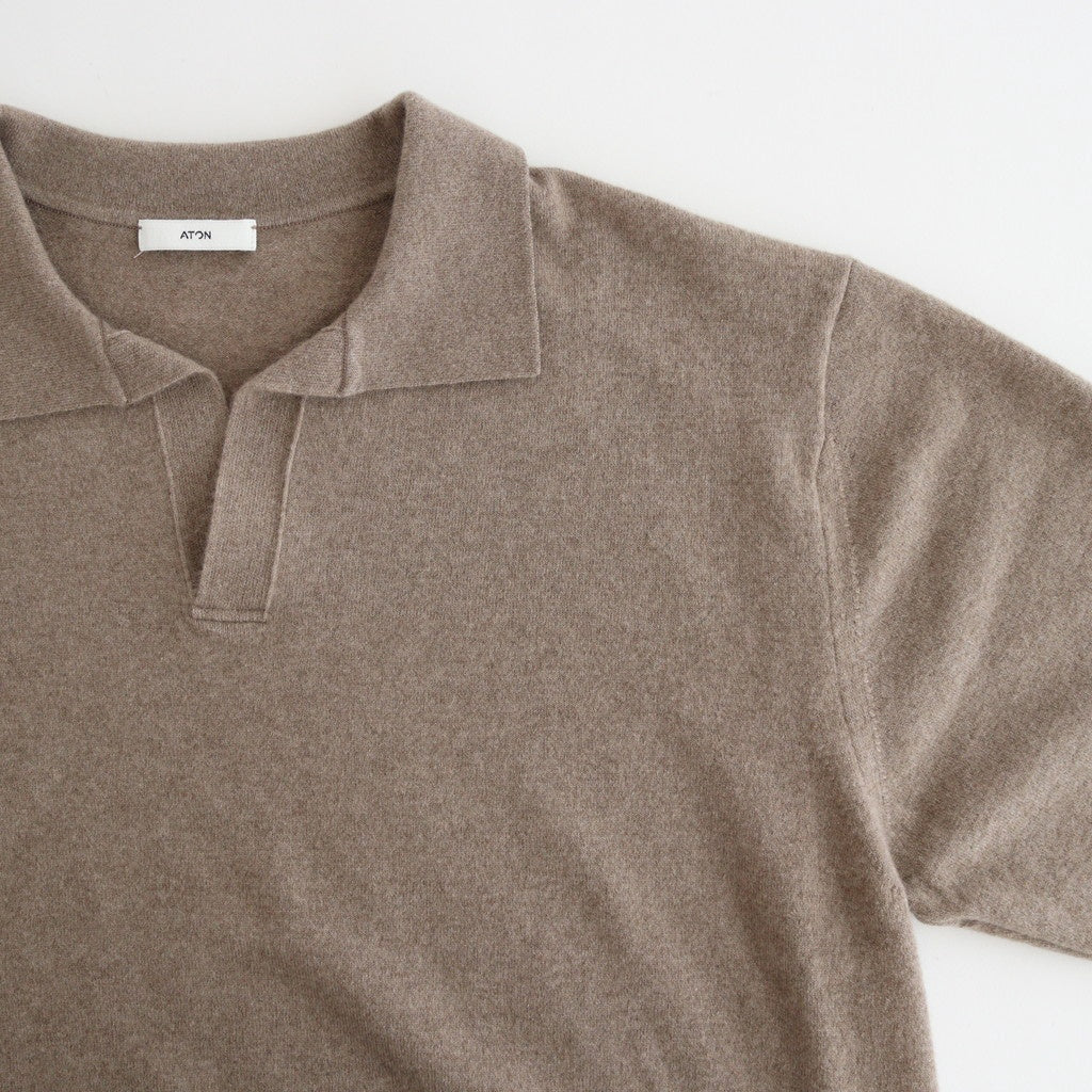 SUPER LIGHT WOOL SKIPPER POLO SWEATER #BEIGE [KRAGGW0803]