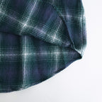 AIRY WOOL CHECK SHIRT #FOREST GREEN × NAVY [A25AS01WN]